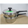 Image 1 : ESTATE:  7" DOUBLE BOILER POT & LID