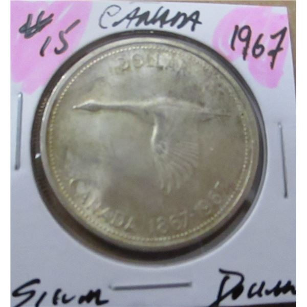 1967 CANADA GOOSE SILVER DOLLAR