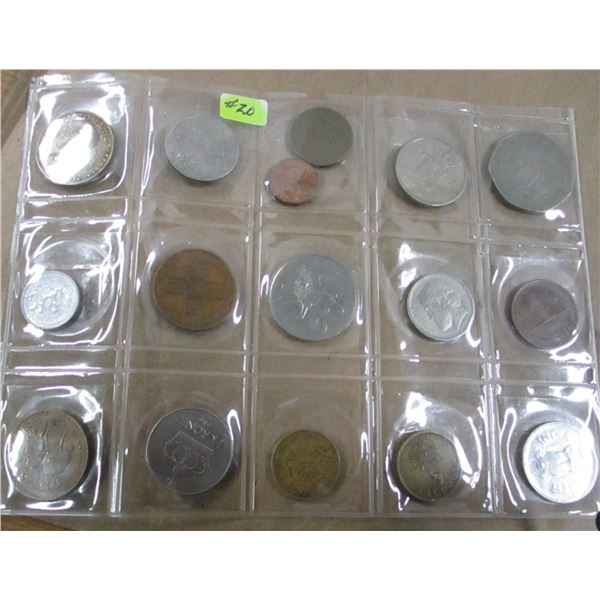 STOCK SHEET OF WORLD COLLECTABLE COINS