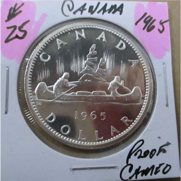 1965 PROOF CANADA SILVER DOLLAR