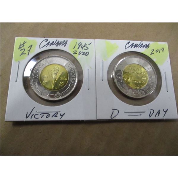 1945 - 2020 VICTOR & 2019 D-DAY CANADA MINT COIN SET