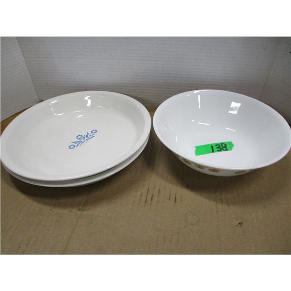ESTATE:  2 CORNINGWARE & 1 CORELLE DISH