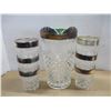 Image 1 : ESTATE:  CRYSTAL PITCHER & 6 GLASSES