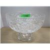 Image 1 : ESTATE:  8" CRYSTAL PEDESTAL BOWL