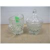 Image 1 : ESTATE:  CRYSTAL CREAMER & SUGAR DISH