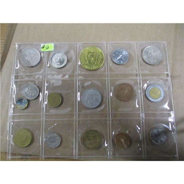 STOCK SHEET OF WORLD COLLECTABLE COINS