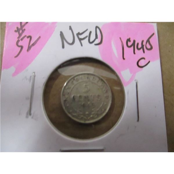 1945 C NEWFOUNDLAND SILVER DIME
