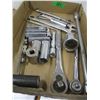 Image 1 : ESTATE:  BOX C/W RATCEHTS, WRENCHES & SOCKETS