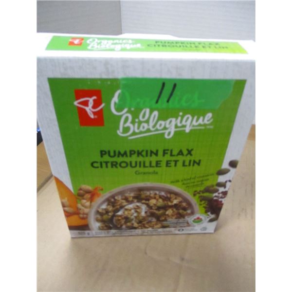 SHELF PULLS (AS IS):  PUMPKIN FLAX CEREAL (325G) - BOX