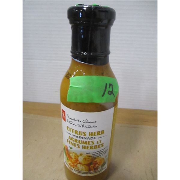 SHELF PULLS (AS IS):  CITRUS HERB MARINADE (350ML) - BOTTLE