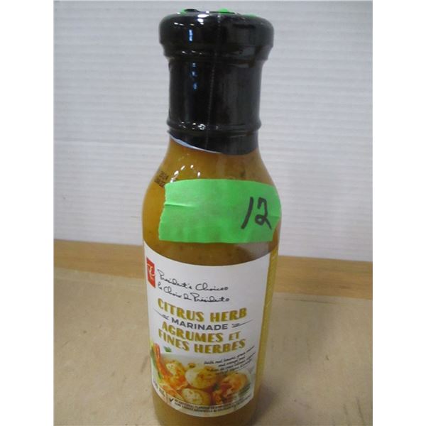 SHELF PULLS (AS IS):  CITRUS HERB MARINADE (350ML) - BOTTLE