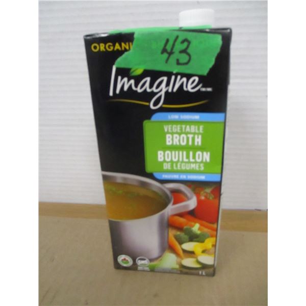 SHELF PULLS (AS IS):  VEGETABLE BROTH (1L)