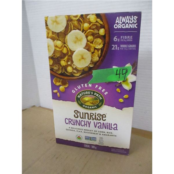 SHELF PULLS (AS IS):  SUNRISE VANILLA CEREAL (300G) - BOX