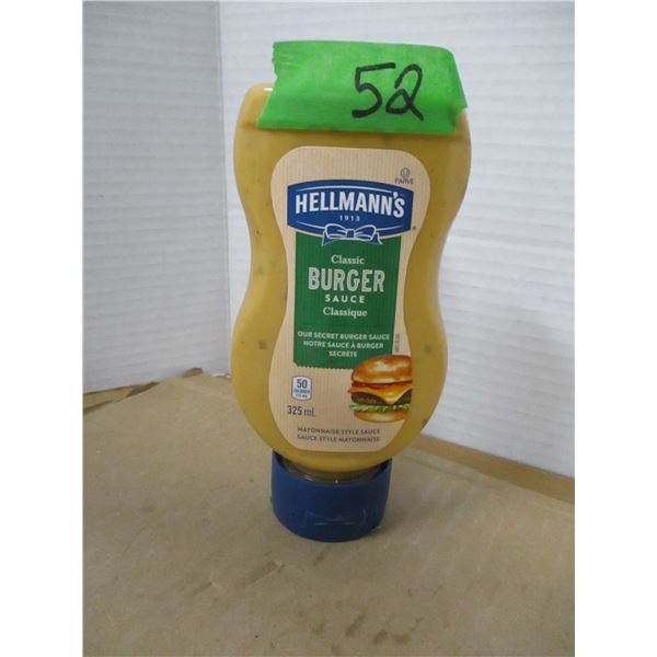 SHELF PULLS (AS IS):  BURGER SAUCE (325 ML) - BOTTLE