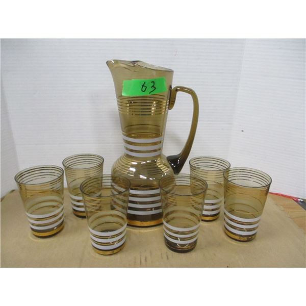 ESTATE:  PITCHER C/W 6 GLASSES
