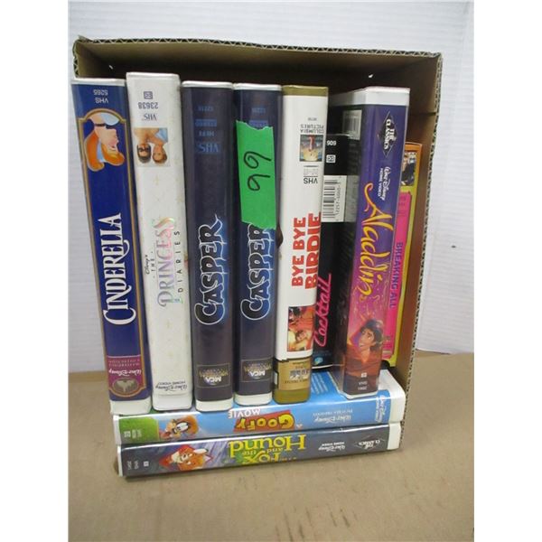ESTATE:  FLAT C/W 8 VHS DISNEY MOVIES
