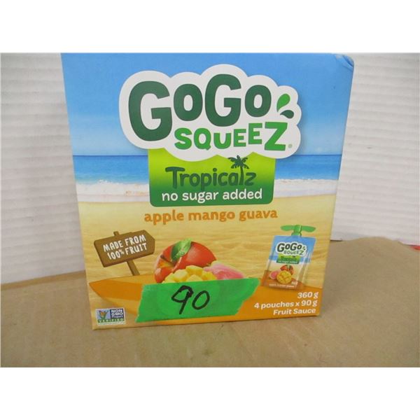 SHELF PULLS (AS IS):  GOGO SQUEEZE SAUCE - BOX