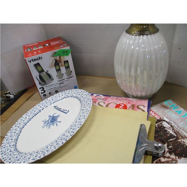 BOX C/W VTECH PHONES, ETC