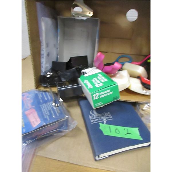 BOX C/W USED TOILETRIES