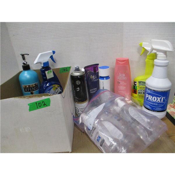 BOX C/W SOAP & MISC ITEMS