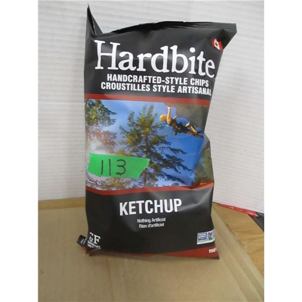 SHELF PULLS (AS IS):  HARDBITE KETCHUP CHIPS (150G) - BAG