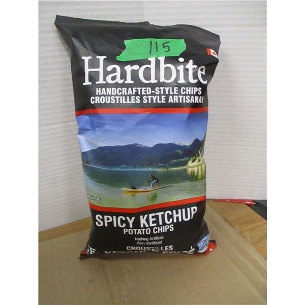 SHELF PULLS (AS IS):  HARDBITE SPICY KETCHUP CHIPS (150G) - BAG
