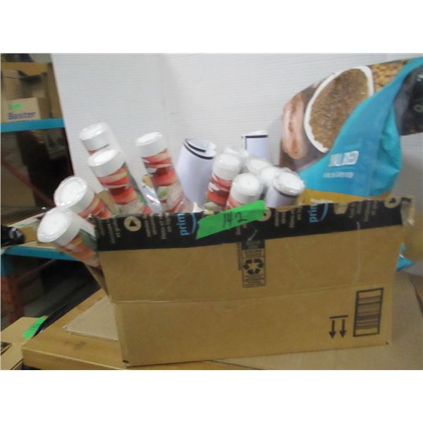 BOX C/W ROLLS OF PICTURES, MISC