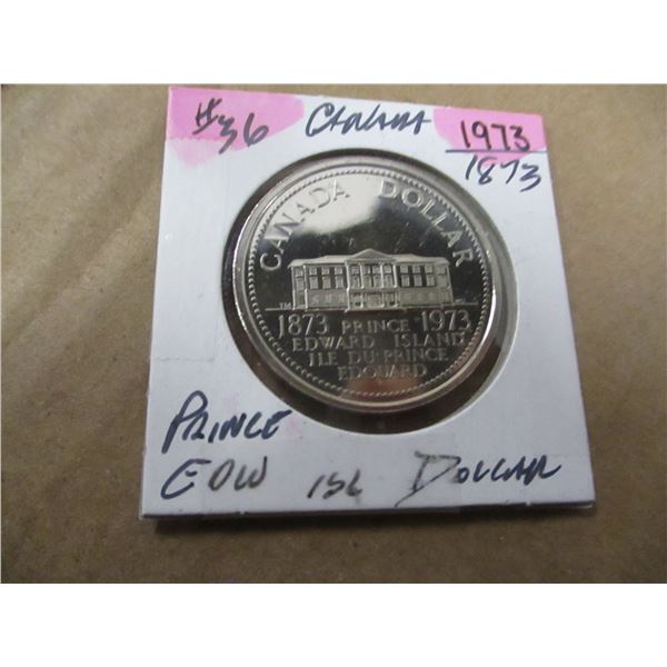 1873 - 1973 PROOF/CAMEO CANADA PRINCE EDWARD ISLAND DOLLAR