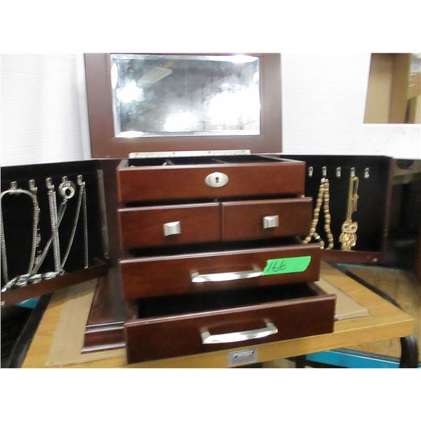 JEWLERY BOX C/W CONTENTS