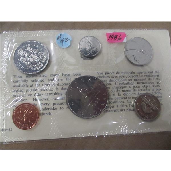 1986 PROOF CANADA MINT SEALED COIN SET