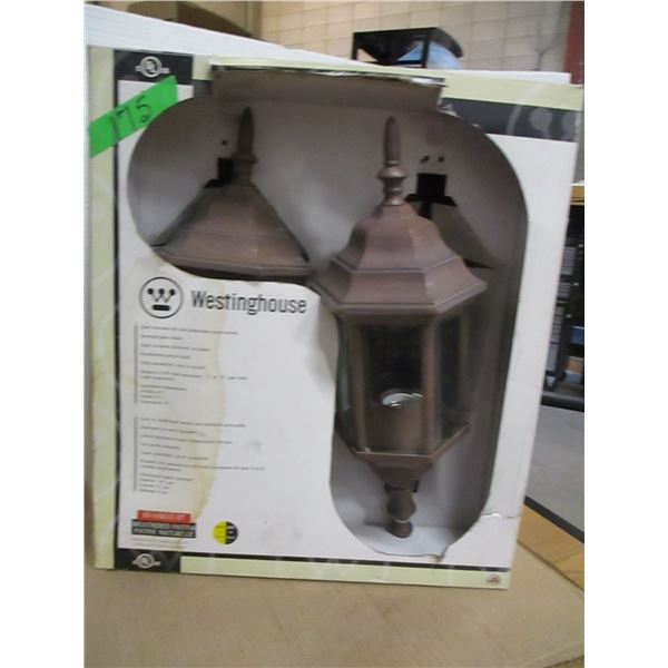 2 OUTDOOR WALL LANTERNS
