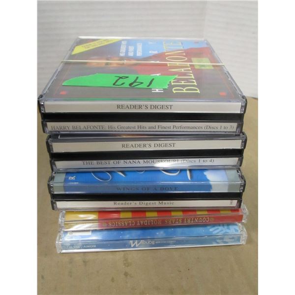 ESTATE:  8 CD'S INCLUDING BONNY M, NANA MOUSKOURI, READER'S DIGEST, ETC