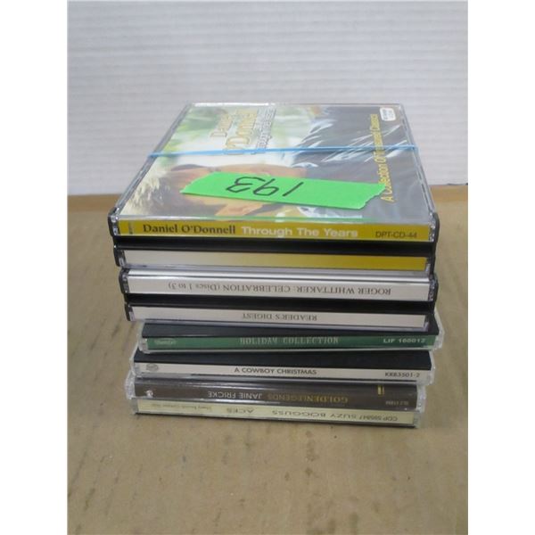 ESTATE:  8 CD'S INCLUDING HOLIDAY COLLECTION, COWBOY CHRISTMAS, R. WHITTAKER, ETC