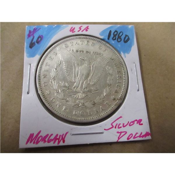 1880 USA MORGAN SILVER DOLLAR