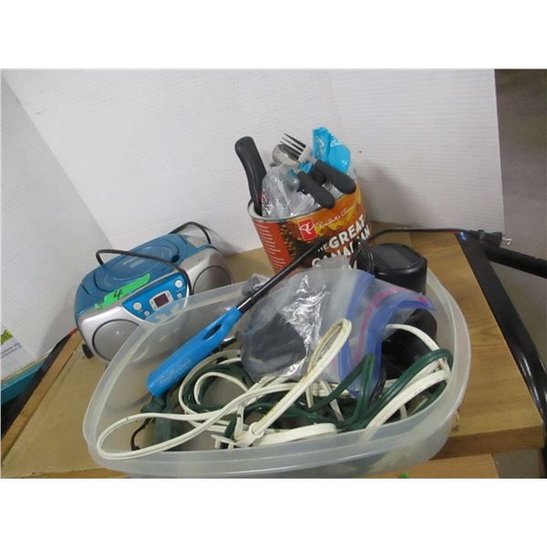 ESTATE:  LAUNDRY HAMPER, RADIO, MISC