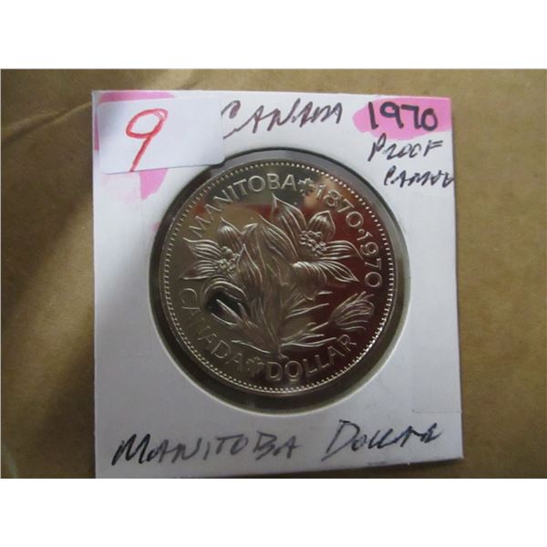 1970 PROOF CAMEO MANITOBA DOLLAR