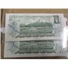 Image 2 : 1973 SET OF CANADA SEQUENTIAL SERIAL NUMBER MINT $1 BILLS