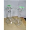 Image 1 : 2 CRYSTAL CANDLE HOLDERS