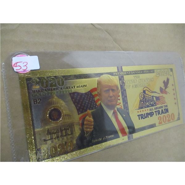 2020 PRESIDENT TRUMP ELECTION CAMPAIGN ELECTORAL BANK NOTE