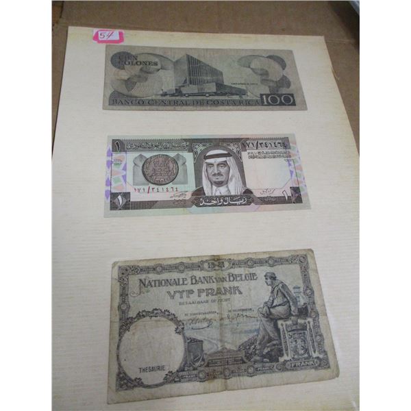 STOCK SHEET OF WORLD CURRANCY BANK NOTES
