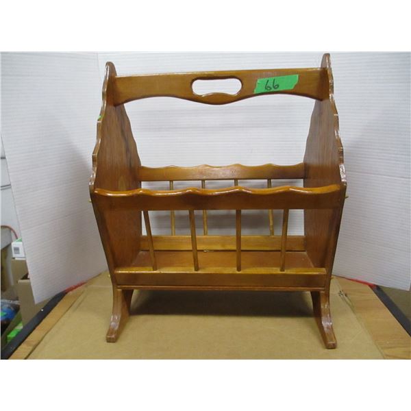 WOOD MAGAZINE RACK