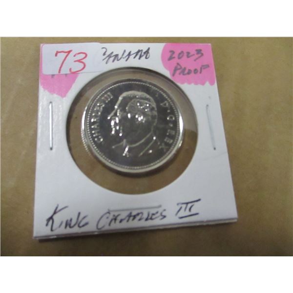 2023 PROOF KING CHARLES III SCARCE DATE HALF DOLLAR