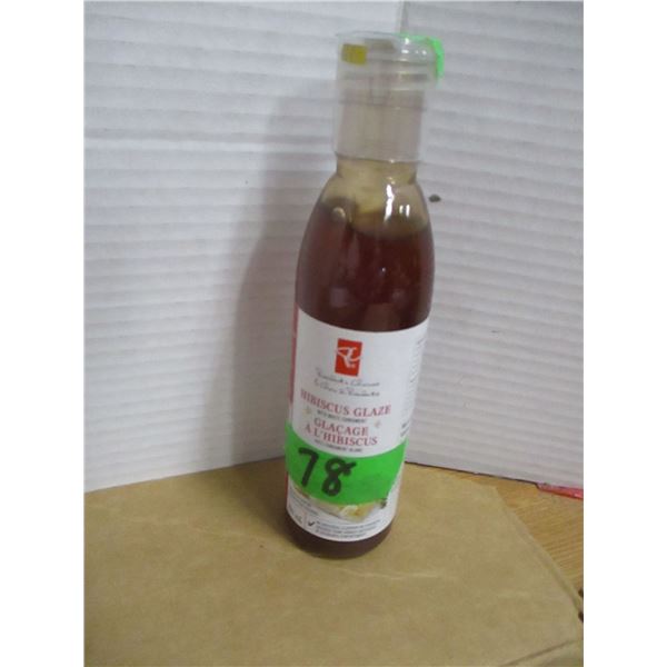 SHELF PULLS (AS IS):  HIBISCUS GLAZE - 2 BOTTLES