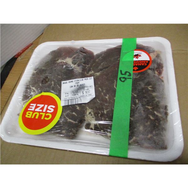 SHELF PULLS (AS IS):  CLUB SIZE INSIDE ROUND STEAK