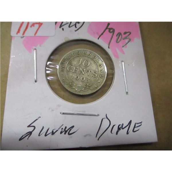 1903 C NEWFOUNDLAND KING GEORGE VI SILVER DIME