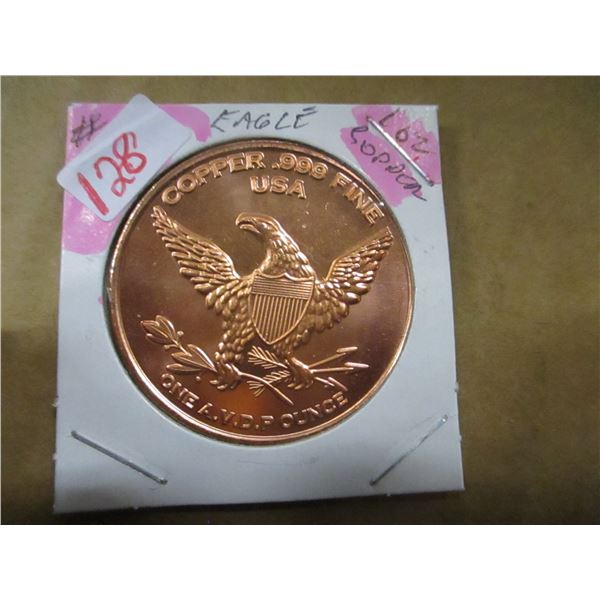 1 OZ 999 FINE COPPER EAGLE COIN