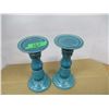 Image 2 : ESTATE:  2 CANDLE HOLDERS