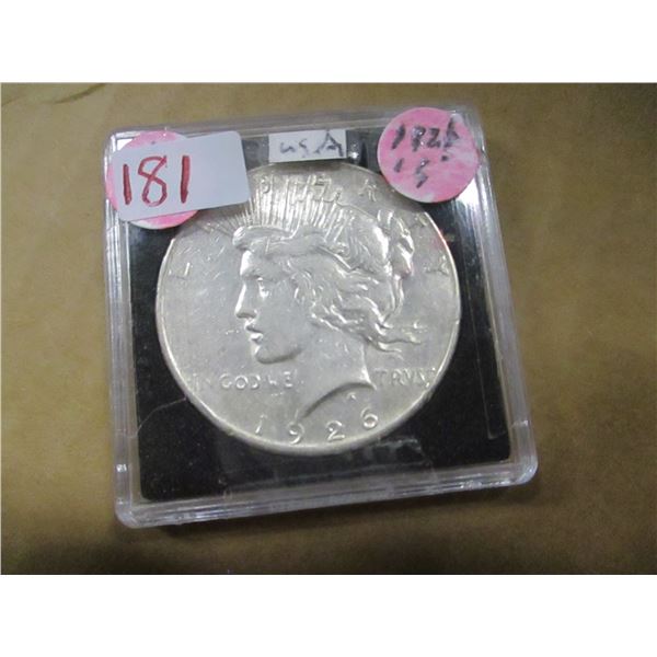1926 SCARCE DATE LIBERTY USA SILVER PEACE DOLLAR