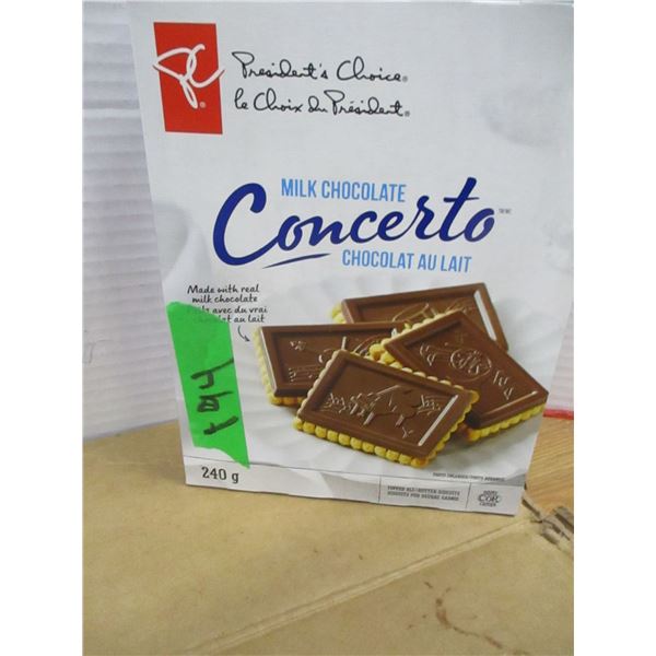 SHELF PULLS (AS IS):  CONCERTO COOKIES (240G) - BOX