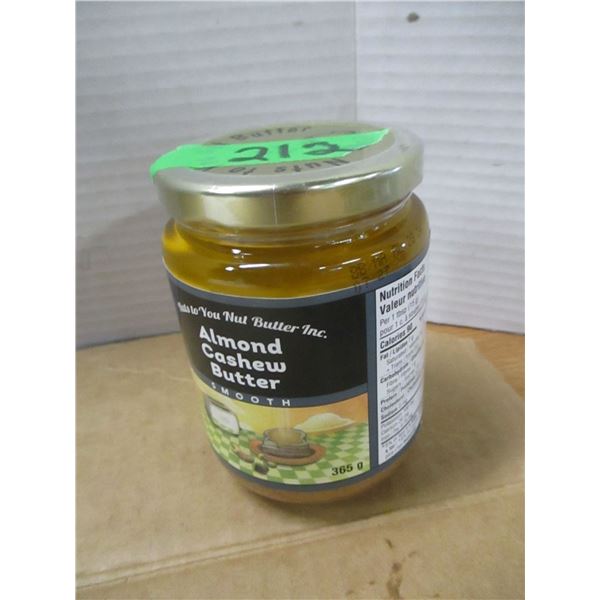 SHELF PULLS (AS IS):  SMOOTH ALMOND CASHEW BUTTER (365 G) - JAR